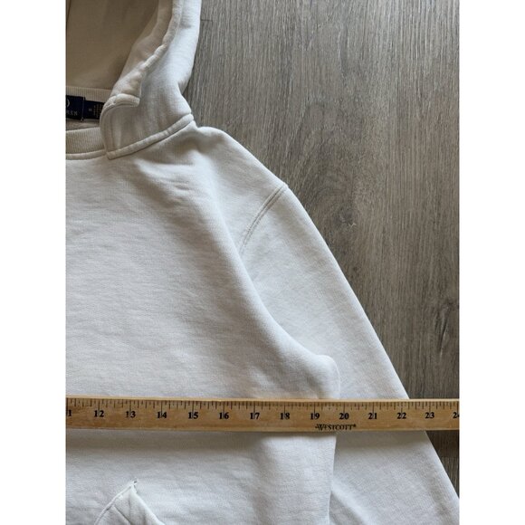 Polo Ralph Lauren Athletic White Hoodie Vintage Style Sweater Medium Rare Hype - Picture 16 of 16